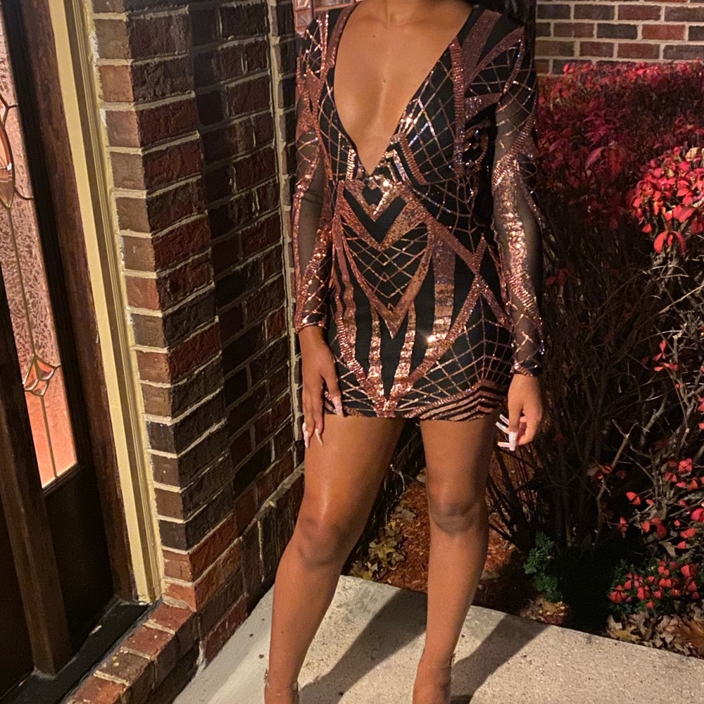 BIRTHDAY MINI DRESS (Rose Gold)